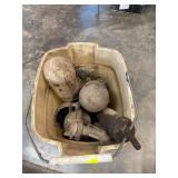 Grease gun, cylinder caps, paint sprayer