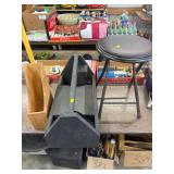 @ wood boxes, metal seat