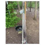 Flat shovel, edger, sanding pole