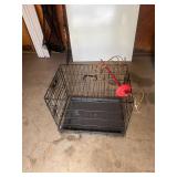 Dog Crate (24x24x24) and stake/leash