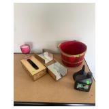 Tissue Holder/ Wooden Basket/ Misc