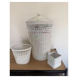 Wicker Trash Can, Wicker Hamper, Tissue holder