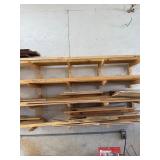 Lumber on the wall racks plus the wall mounts