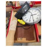Burlap Clock, Leather