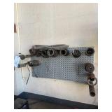 Diamond Plate Peg Board with Hooks,