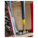 Ball Peen Hammer, 1 1/8 & 1 1/2 Hitch Ball Wrench