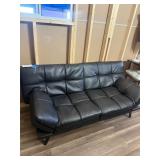 Black Simulated Lether Sofa, Used Condition