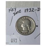 1932-D Washington Quarter (Key Date)