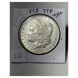 1878 Morgan Dollar - 7TF UNC