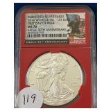 2016 W Burnished Silver Eagle $1 MS70