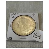 1883-O Morgan Silver Dollar. MS.