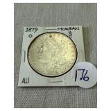 1879-O Morgan Silver Dollar. AU