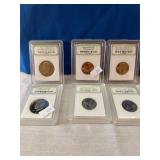 (2) Kennedy Halves; (4) 'States' Quarters UNC