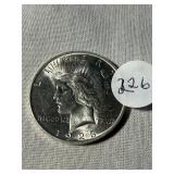 1923 Peace Dollar. AU