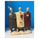 3 Angels- Whimsical Folk Art (18' high) 1 wing off