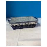 Loaf Pan w/lid 'Temptations' Blue Floral Lace
