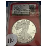 2016 W Silver Eagle Lettered Edge. Early Release..