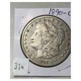 1890-CC Morgan Dollar