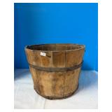 Wooden Slat Bucket (ID 11.5', 9.5' tall) w/handle