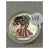 1999 Colorized Silver Eagle .999 silver