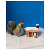 Whimsical Rooster; Cookie House Jar