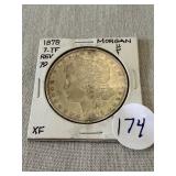 1878 7-TF Rev. 79 Morgan Silver Dollar. XF