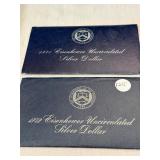 1971 &1972 Eisenhower UNC Silver Dollars, 40%