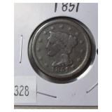 1851 Large Cent