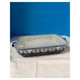 Casserole 9x13w/lid 'Temptations'Blue Floral Lace