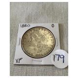 1880 Morgan Silver Dollar. XF.