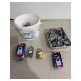 Cabinet hinges; Abus Pad Locks (missing cylinders)