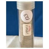 1954-S Roll of Jefferson Nickels, UNC, 40 coins