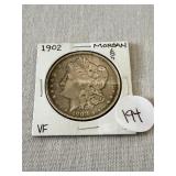 1902 Morgan Silver Dollar. VF.