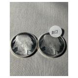 (2) .999 silver Buffalo Rounds