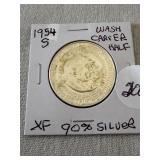 1954-S Washington-Carver 90% Half Dollar, XF.