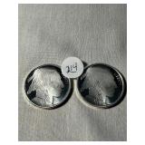 (2) .999 Silver Buffalo Rounds