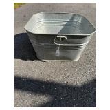 Vintage Galvanized Square Wash Tub