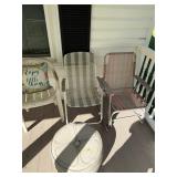 Vintage Porch Chairs and Ottoman