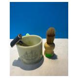 Vintage Shaving Set: Mug, Brush, Razor