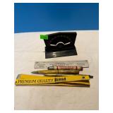 Vintage Advertising Lot: Signs & Pens
