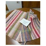 Multicolor Striped Woven Rag Rug