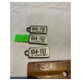 Three 1952 Virginia License Plate Tags