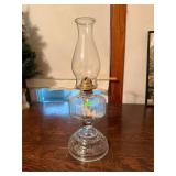 Vintage Clear Glass Oil Lamp