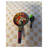 Vintage Tin Toy Pan and Baby Spoon Set