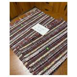 Vintage Multi-Colored Rag Rug, 46x27"