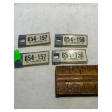 Vintage 1951 Disabled American Vets Tags