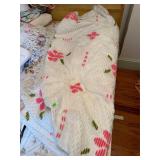 Vintage Chenille Floral Bedspread