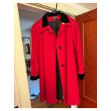 Vintage Jofeld Red Wool Coat, Size 3X