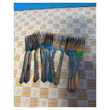 Set of 10 Vintage Silverplate Forks