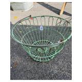 Vintage Green Wire Garden Basket